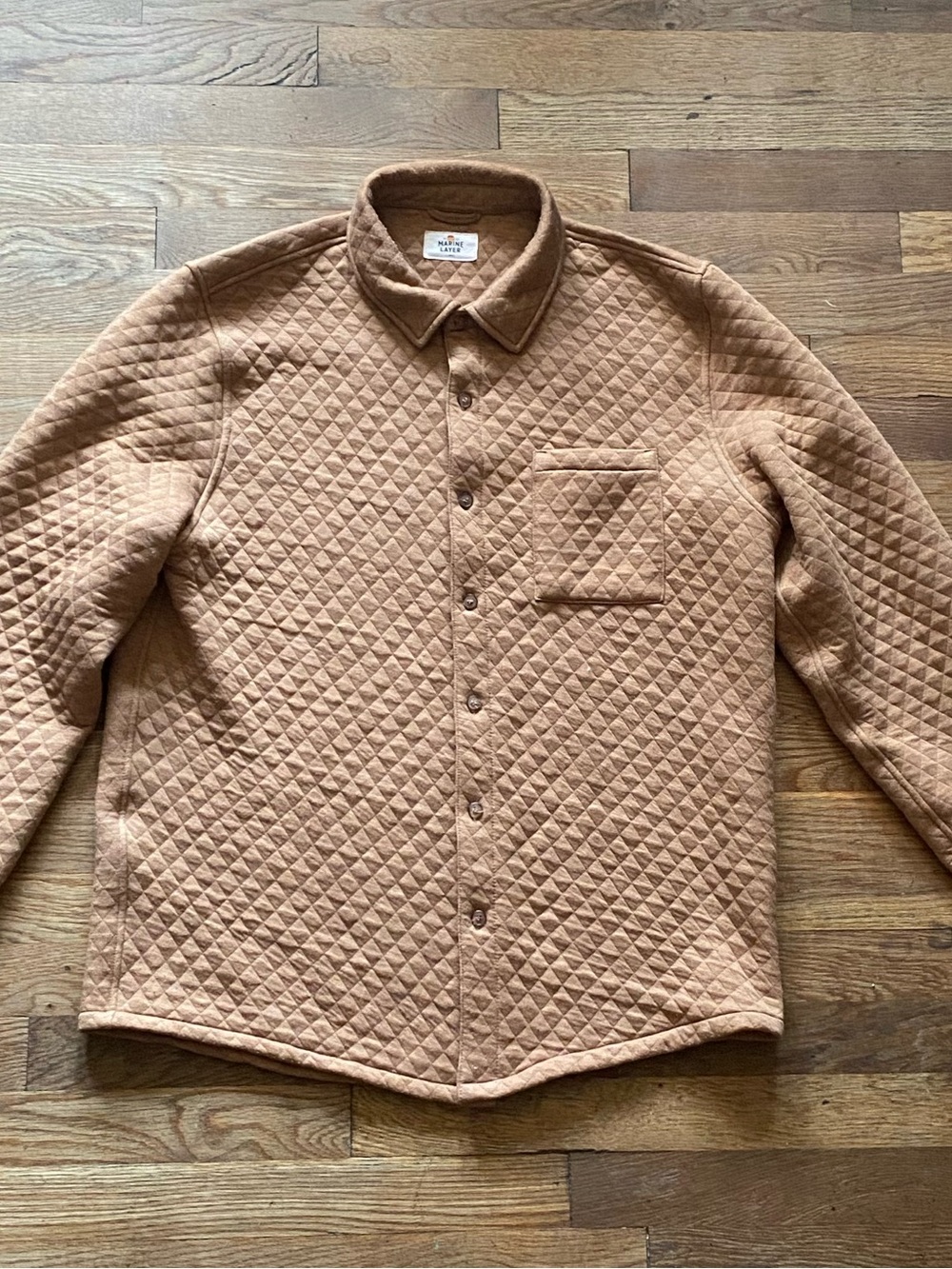 Marine Layer Custom Cut & Sew Corbet Quilted Overshirt - Picture 10 of 11